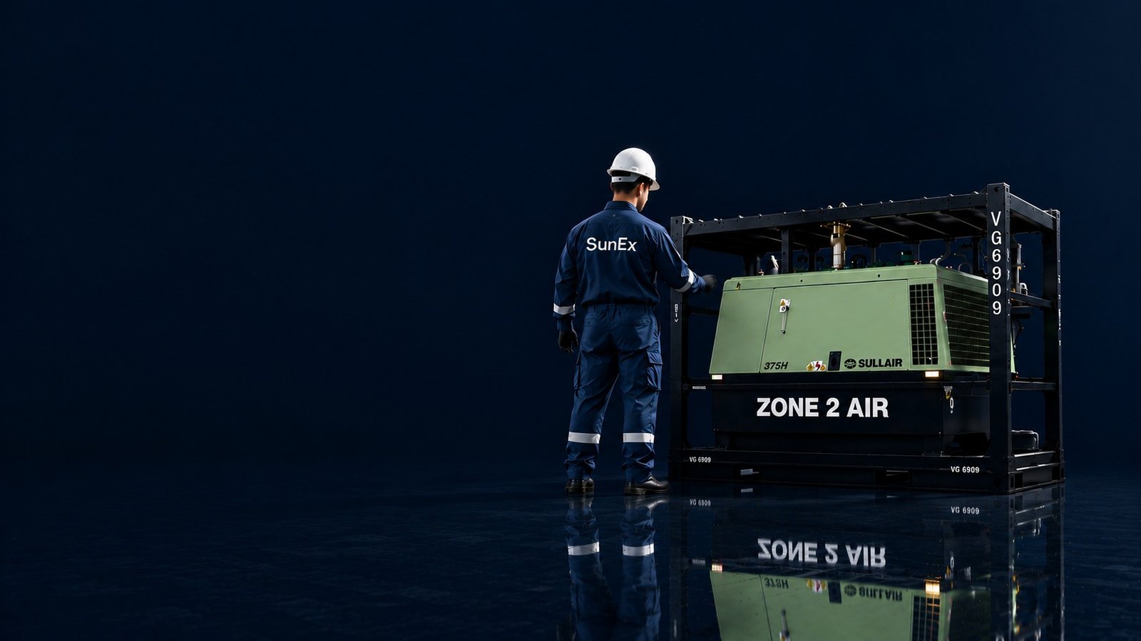 ATEX certified Zone 2 explosion-proof Air Compressor by CEM Engineering